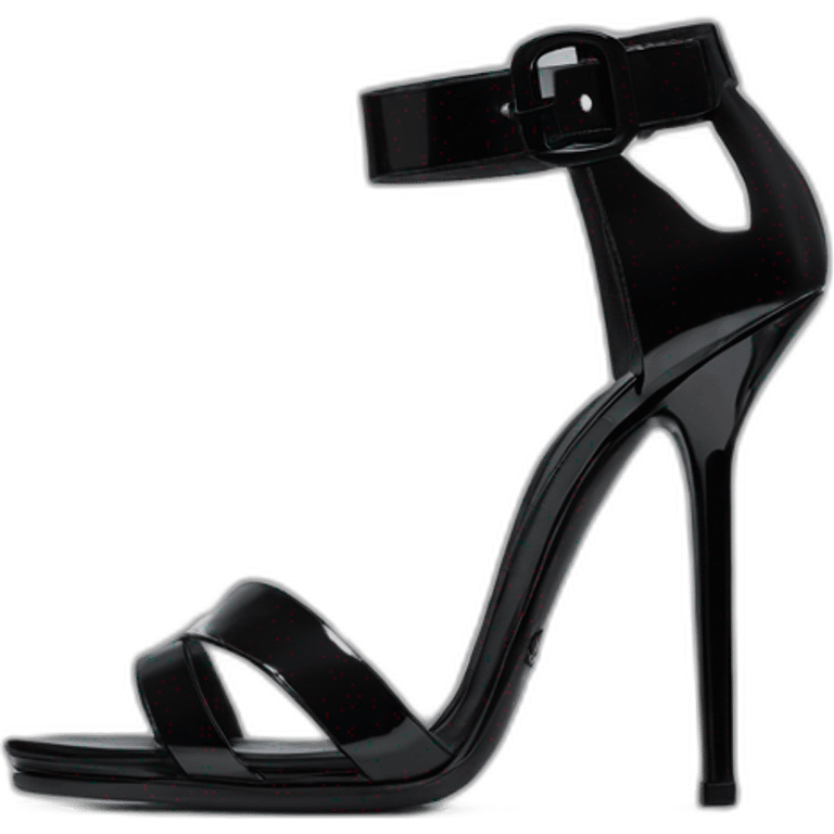 Ysl TRIBUTE heel SANDAL black PATENT LEATHER emoji