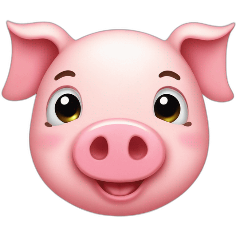 happy smiley pig hd emoji