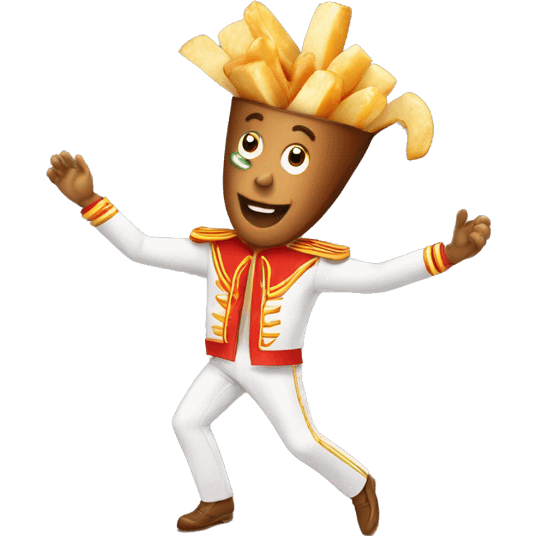 Poutine danse la salsa emoji