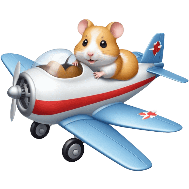 Hamster riding a plane emoji