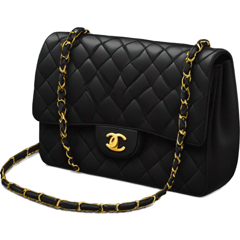 black Chanel purse emoji