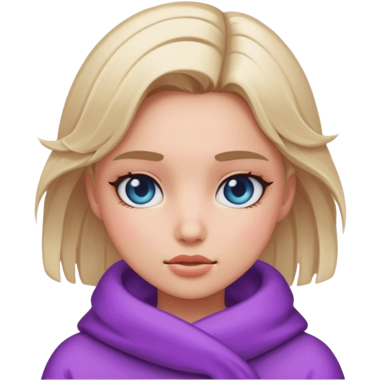 Cold-girl blonde emoji