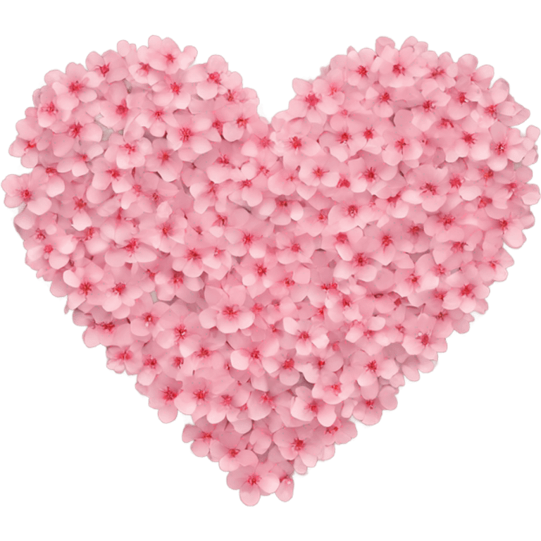 heart made out of cherry blossom petals  emoji