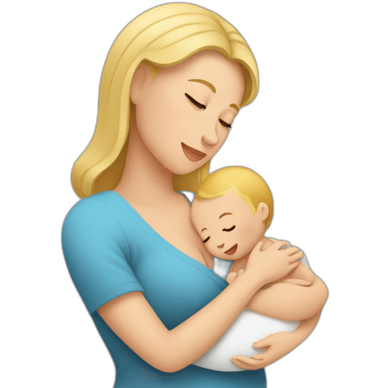 White woman breastfeeding her baby emoji