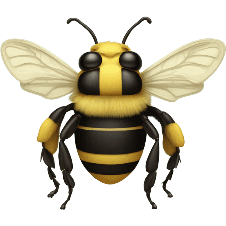 Bumble bee with crown emoji