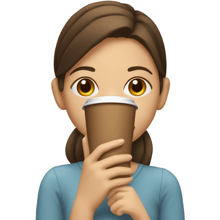 girl drinking coffee  emoji