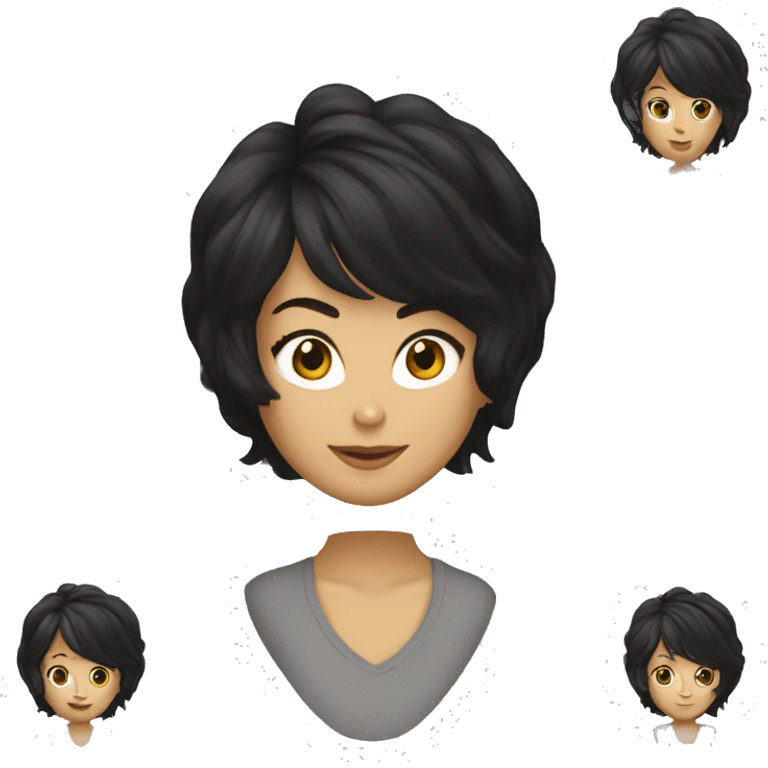 black hair Jamie Lee Curtis wearing tee emoji