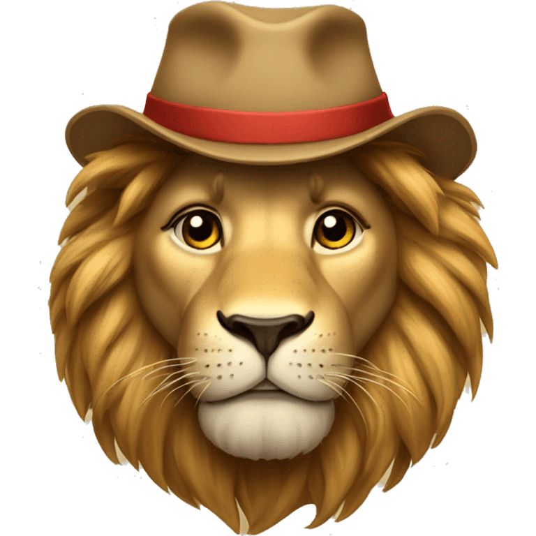 Lion with hat emoji