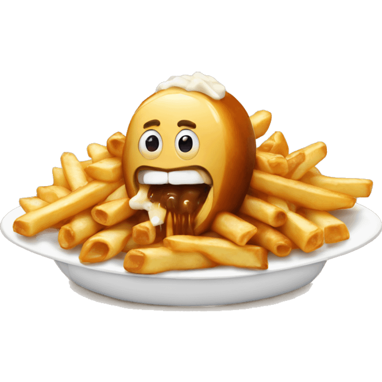 Poutine eating a poutine  emoji