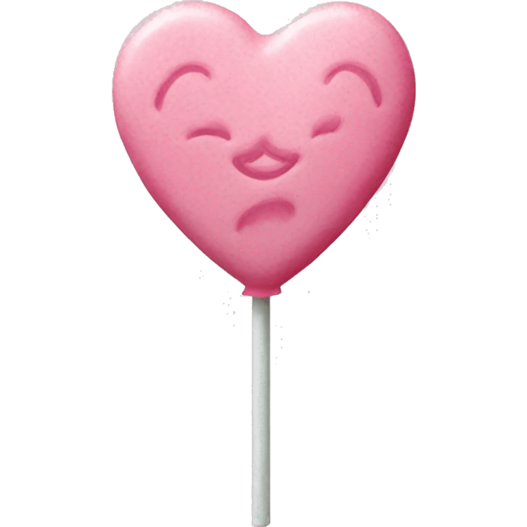 Pastel Pink heart shaped lollipop emoji