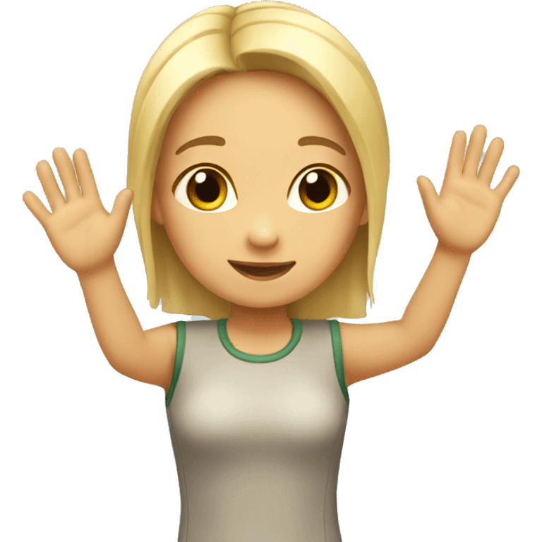 Girl giving high five  emoji