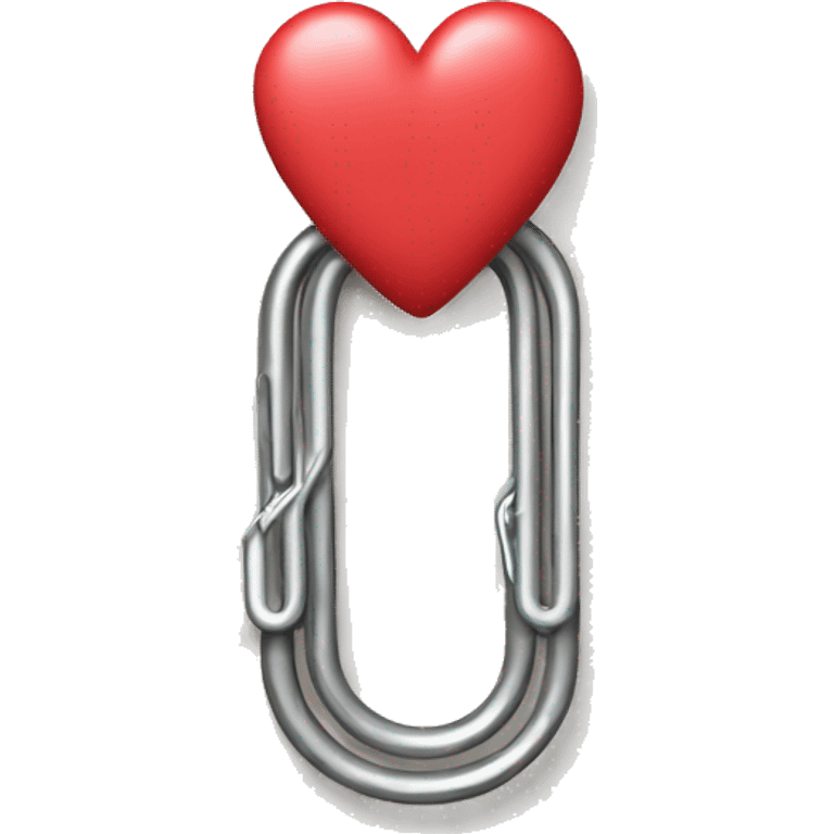 A cute paper clip with a heart emoji