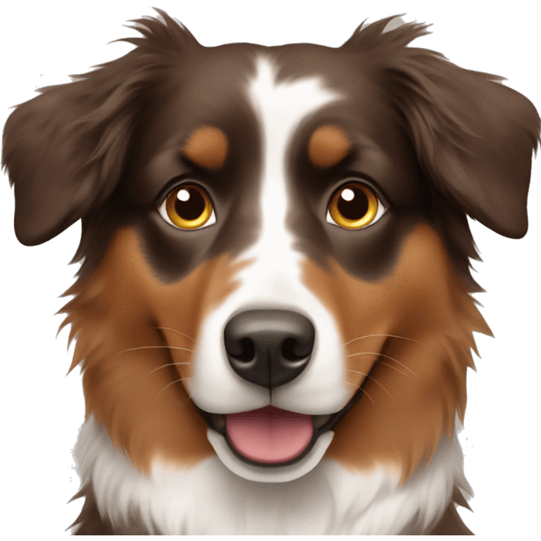 Brown Australian shepherd  emoji