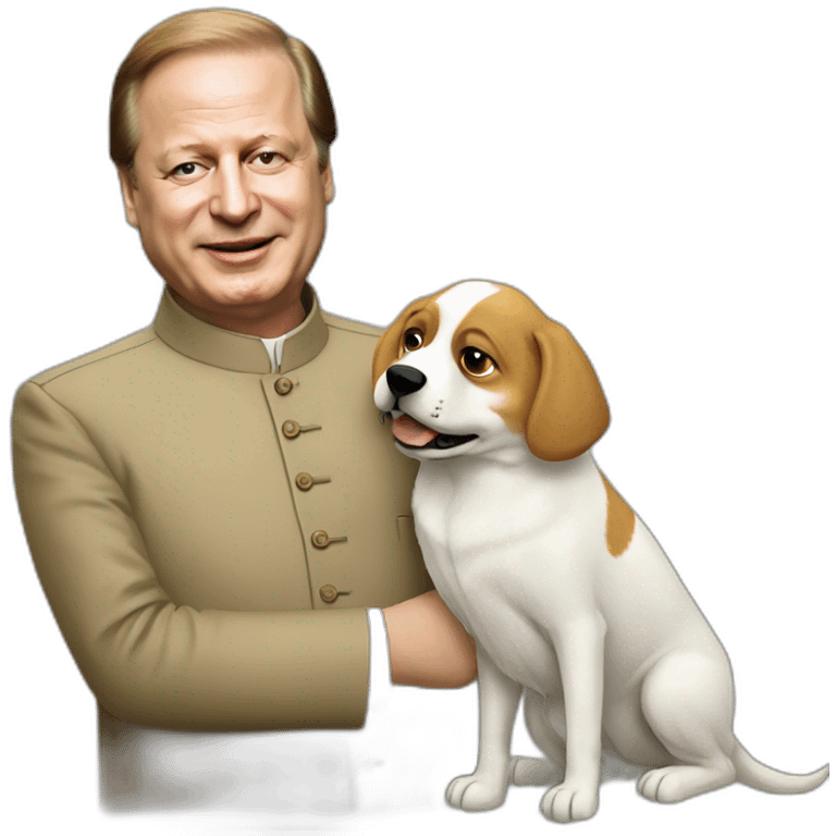 Nawaz Sharif with Dog emoji