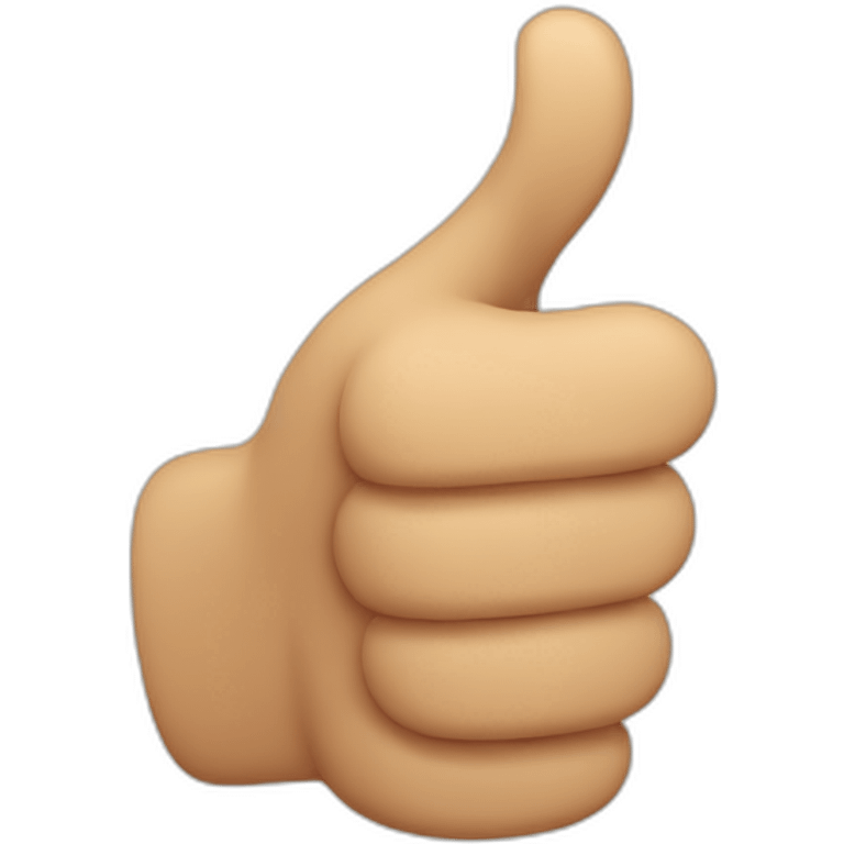 Thumbs up but half bent emoji