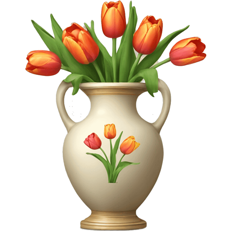 vase with tulips  emoji