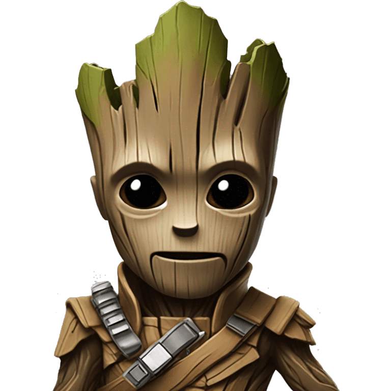 Groot in a dressed of war  emoji