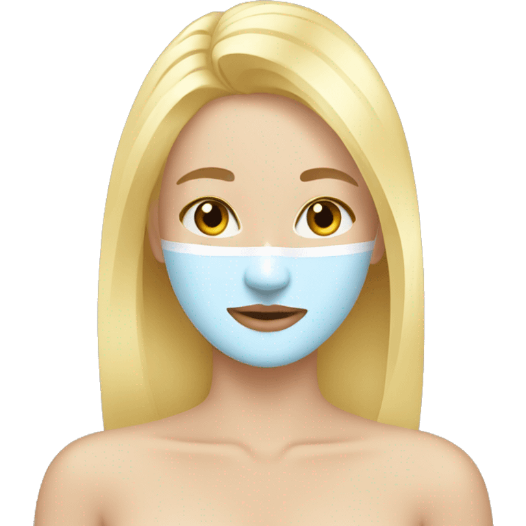 Blonde doing skincare emoji