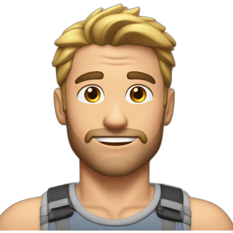 Gay—Caucasian-Fit-Hunk-Kissing emoji