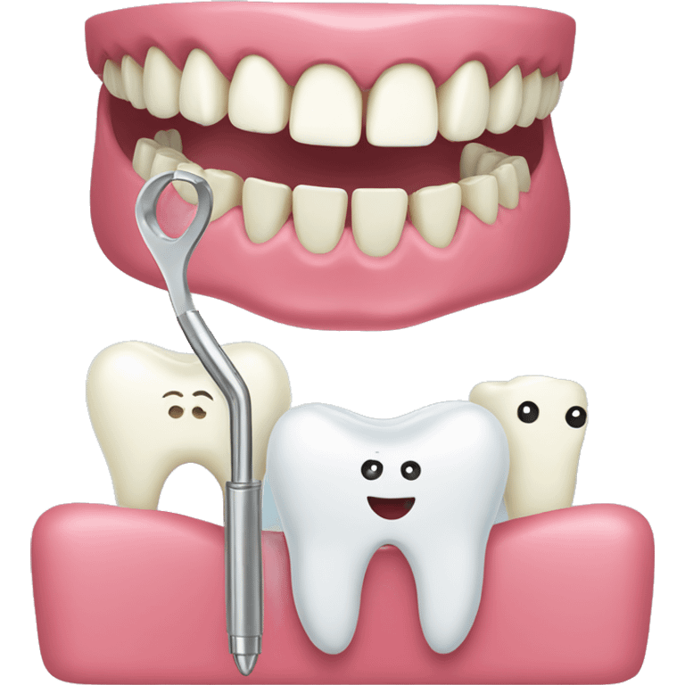 Tooth extraction with combiners emoji