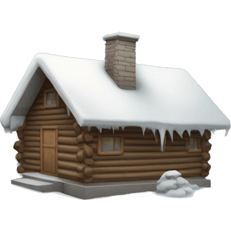 winter cabin emoji