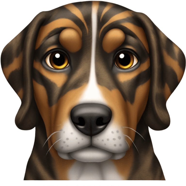 Mountain cur pit dark brindle tiger stripes emoji