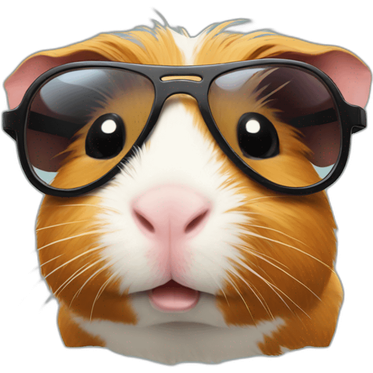 Guinea pig head with sunglasses  emoji