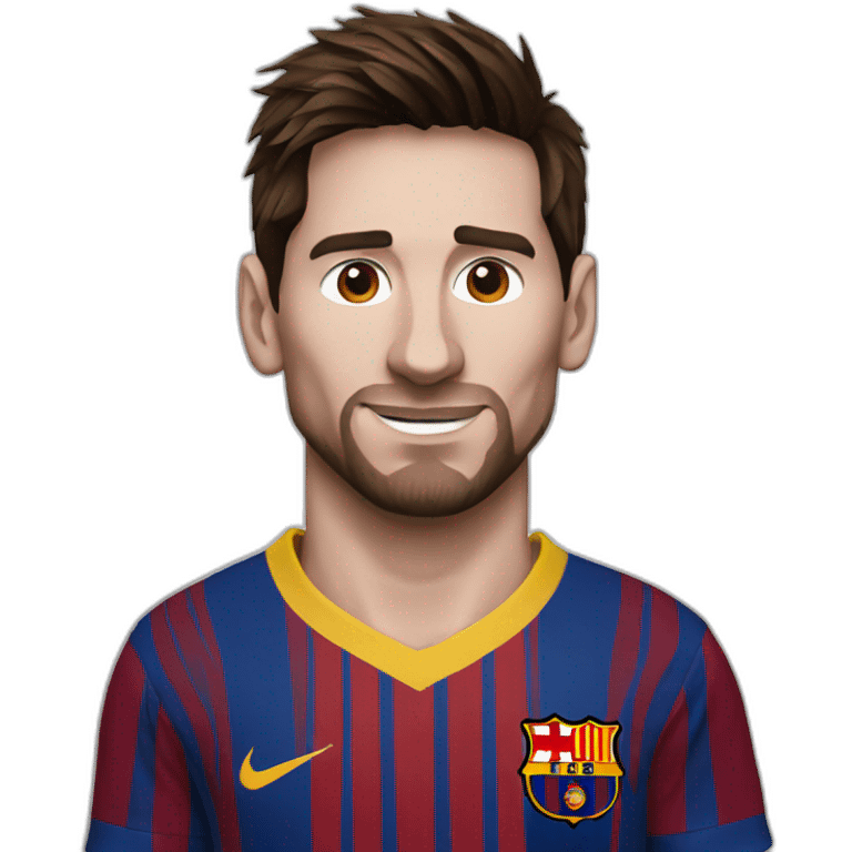 Messi showing jersey emoji