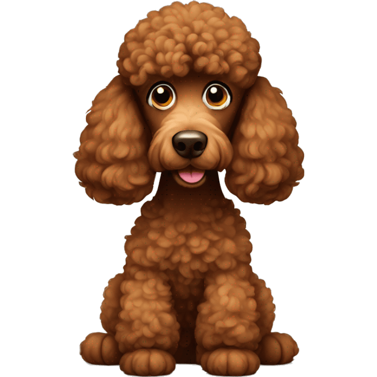 brown poodle  emoji