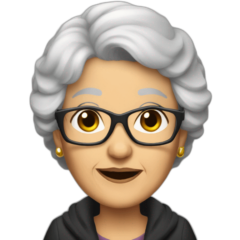 Granny in Lamborghini emoji