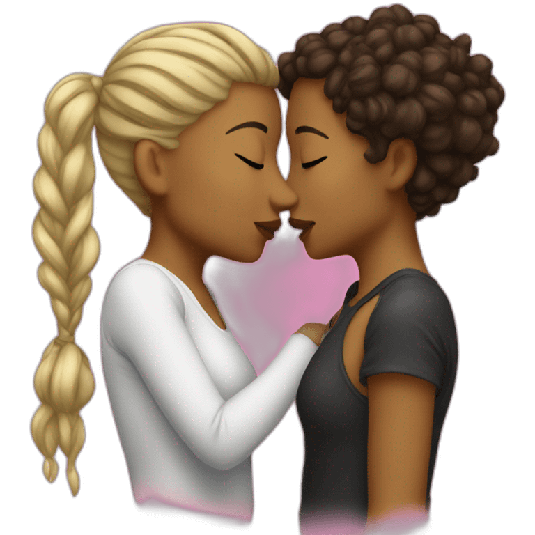 Kiss lesbian emoji