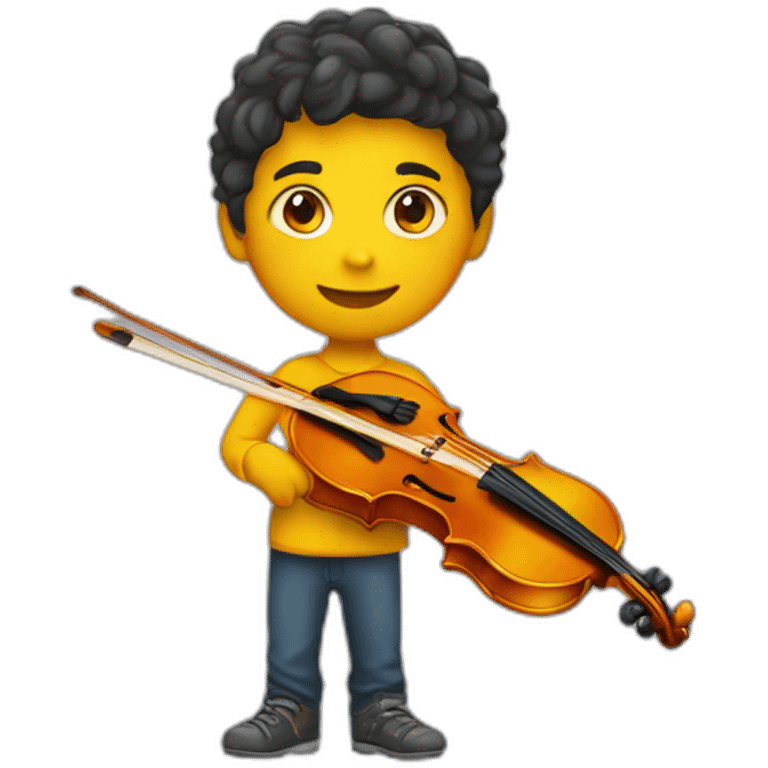 boy-in-a-color-yellow-holding-orange-violin-and-yellow-paintbrush emoji