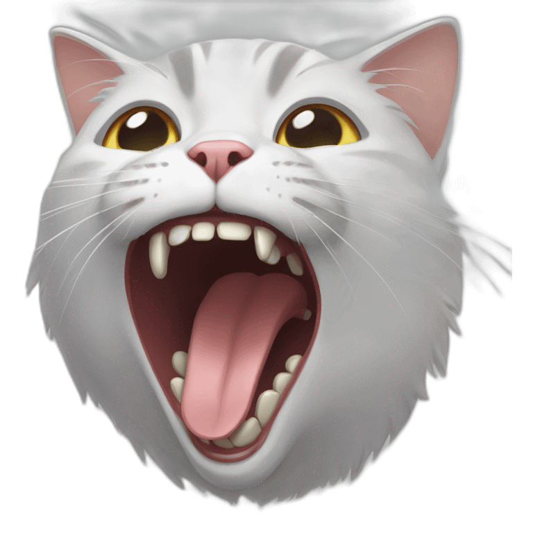 Cat screaming for food emoji