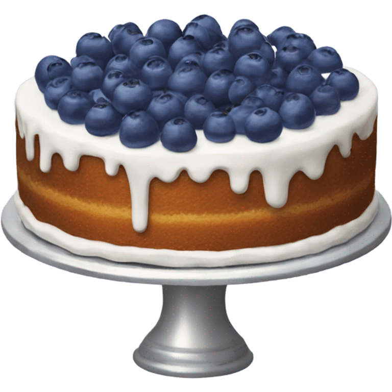 A blueberry cake emoji