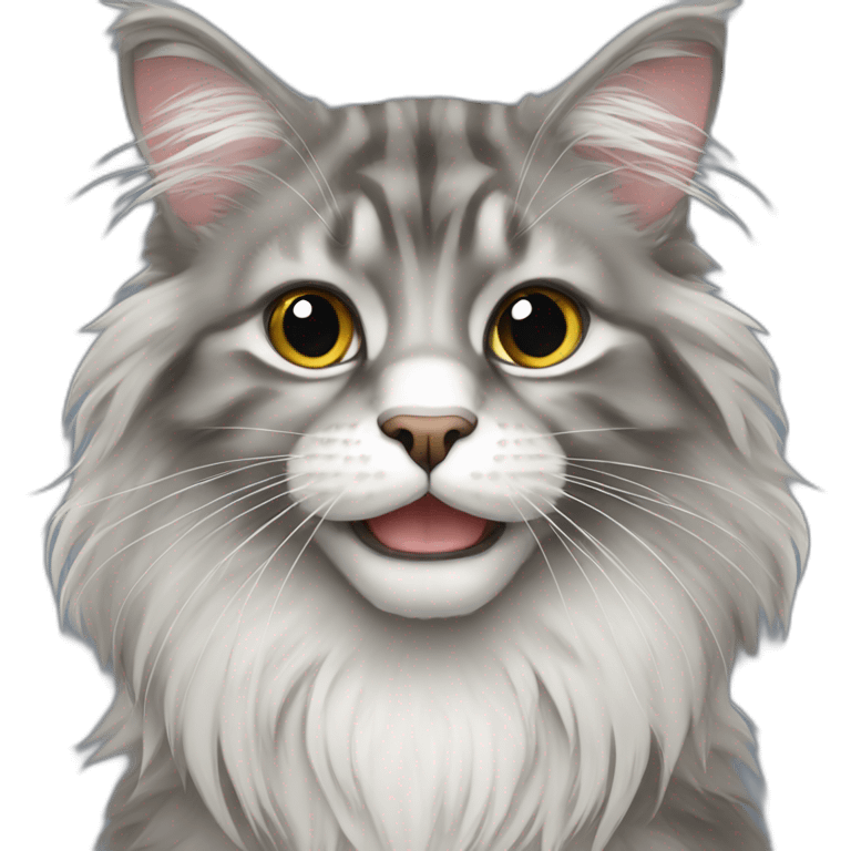 Gris mainecoon emoji