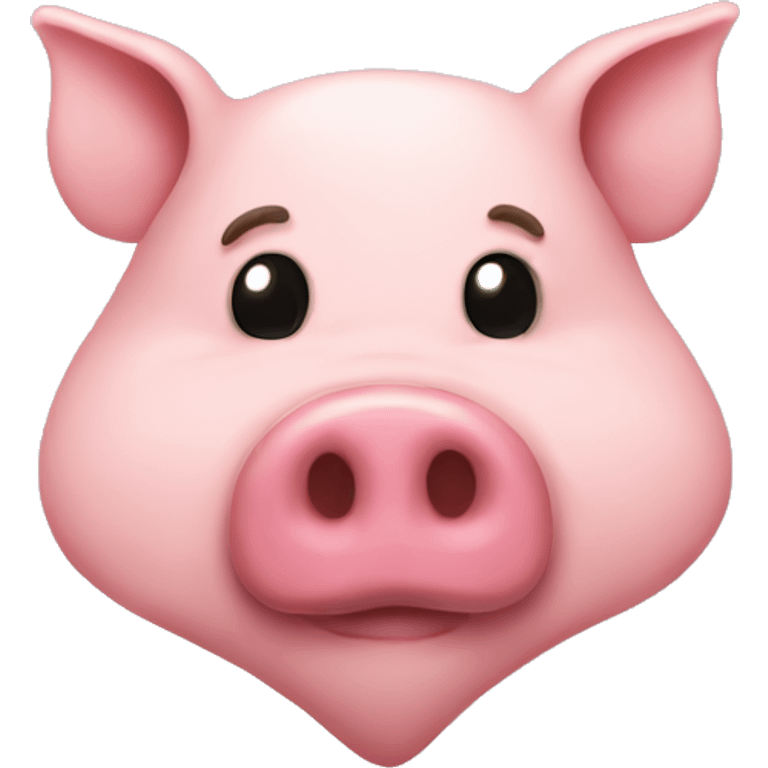 Heart like a pig nose emoji