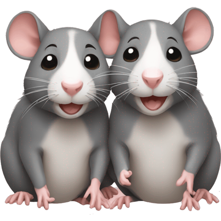 Three rats emoji