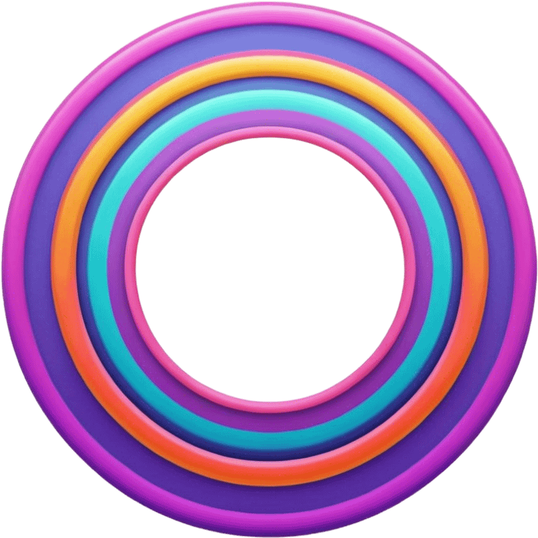 Psychedelic colored circle Border emoji