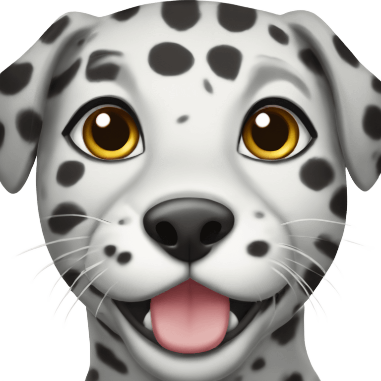 black and white female catahoulla leopard emoji