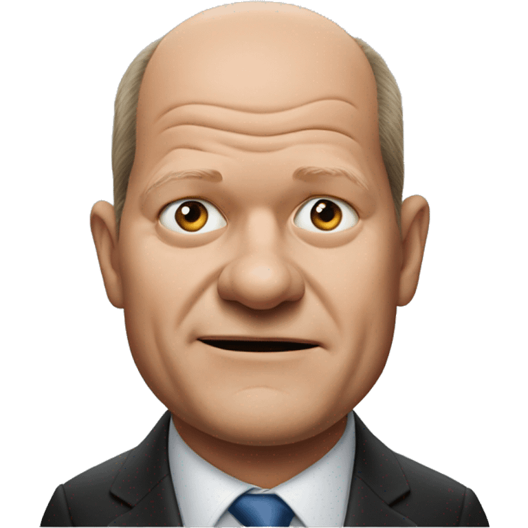 Olaf Scholz photorealistic shrugs emoji