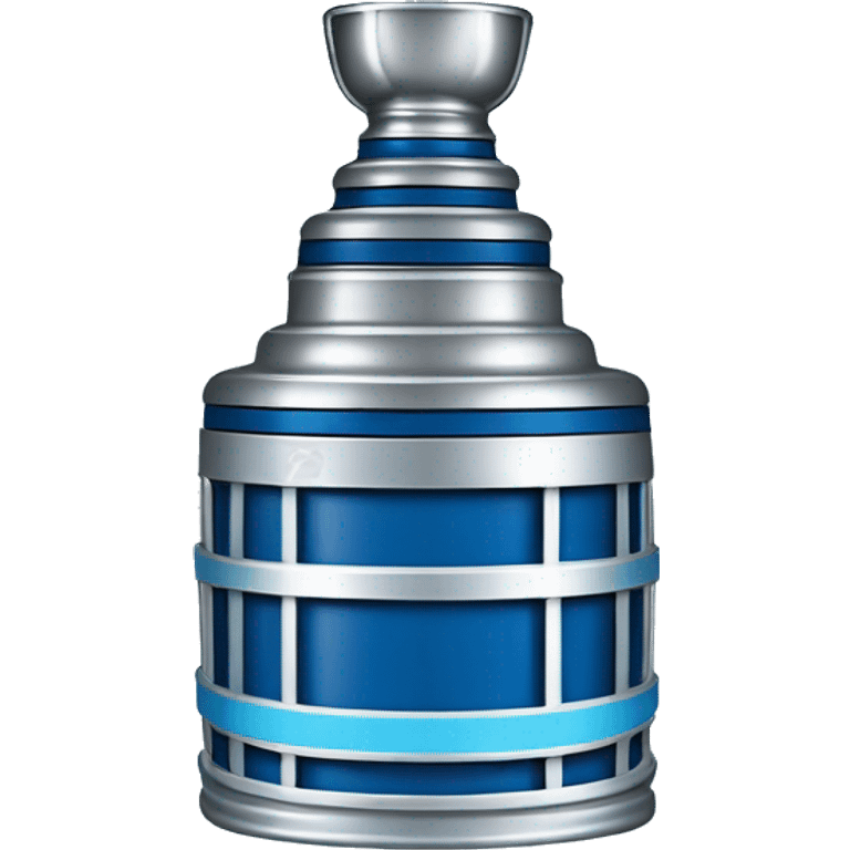 Light blue, dark blue Stanley cup￼ emoji