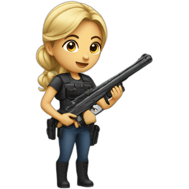 Girl with gun  emoji