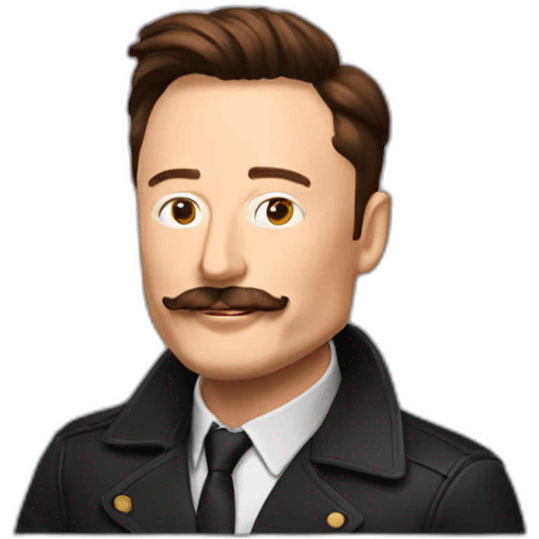 elon musk with a mustache emoji