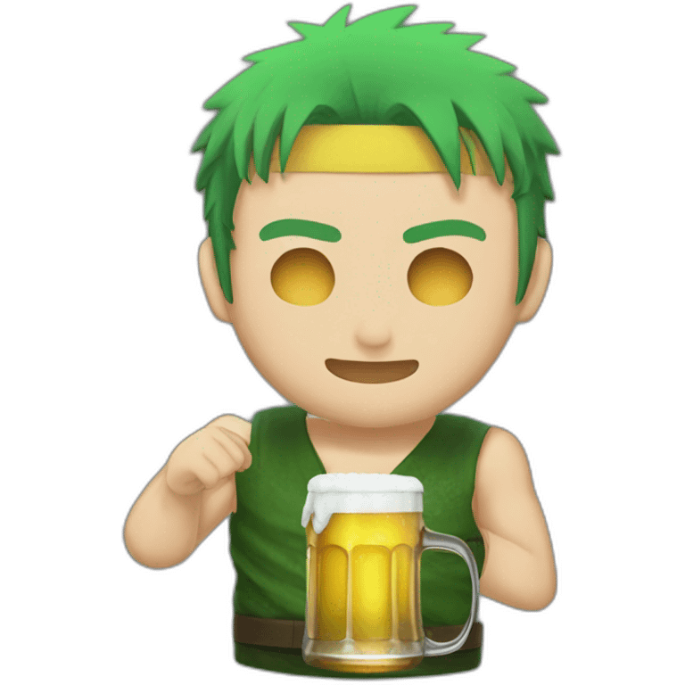 Roronoa zoro-drink-beer emoji