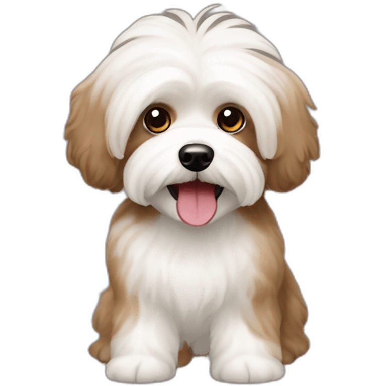 brown coloured dog bichon havanese go crazy emoji