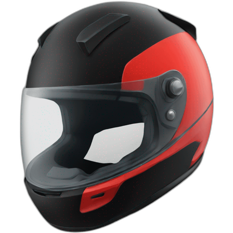 karting black helmet, with red visor emoji