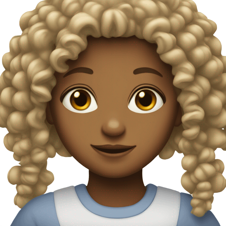 Odonto girl with curl hair  emoji