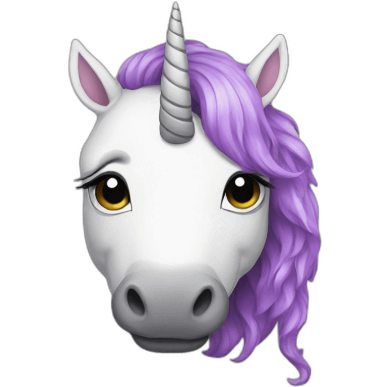 A Sad Unicorn emoji