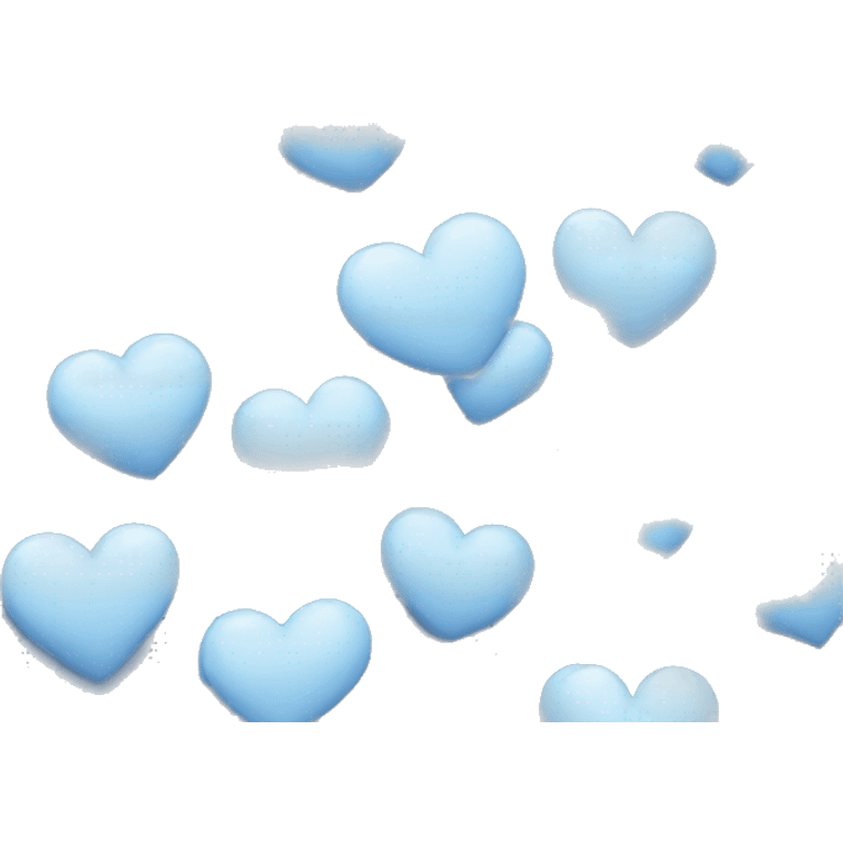 Blue cloudy heart emoji