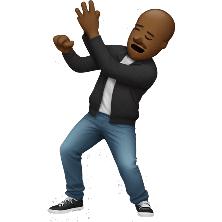 man is dabbing emoji